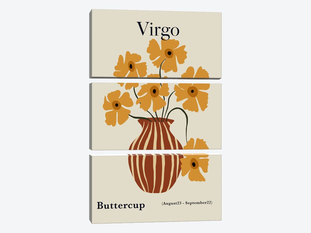Virgo Buttercup by Miho Art Studio 3-piece Art Print