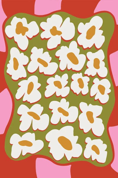 70's Retro Bloom by Miho Art Studio multi panel art