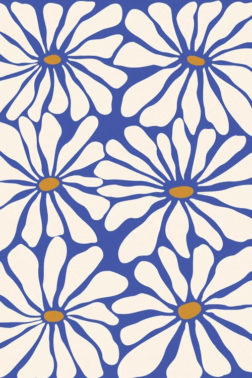Sunny Floral Blue by Miho Art Studio wall art