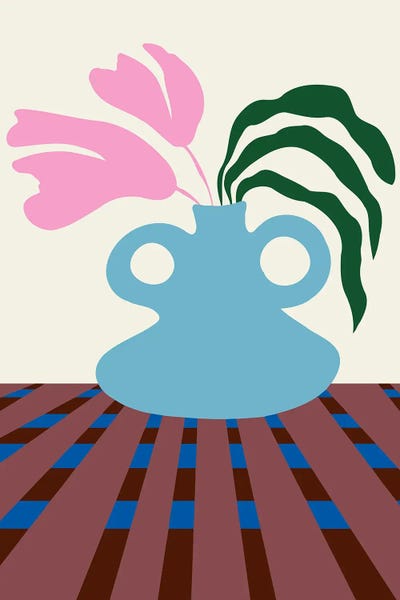 Fine Art Print: Blossoms On Clay by Miho Art Studio