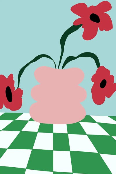 Bold Clay Florals by Miho Art Studio multi panel art