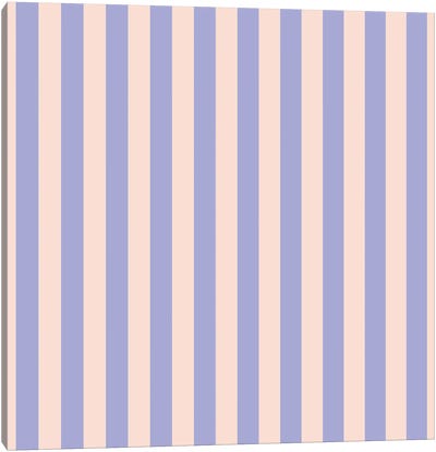 Bold Purple Stripe Canvas Art Print - Purple Art