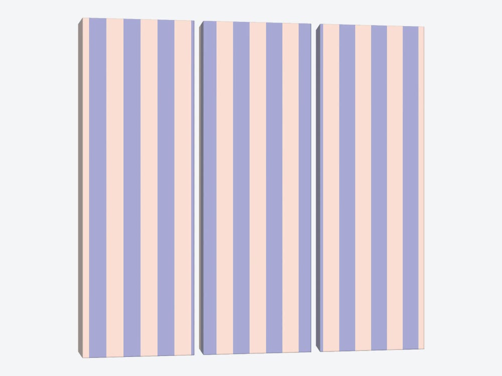 Bold Purple Stripe by Miho Art Studio 3-piece Art Print