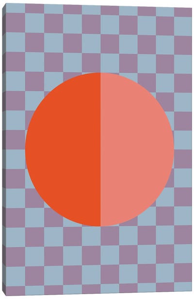 Checkerboard Balloon Canvas Art Print - Gingham Patterns