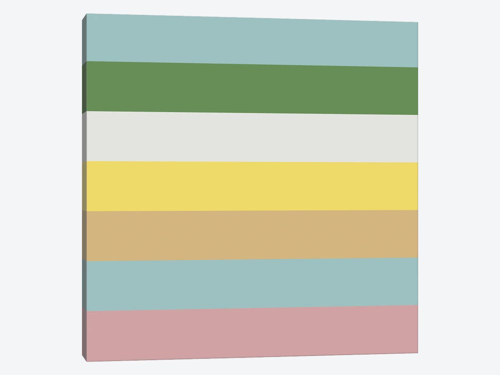 Happy Color Stripes by Miho Art Studio 1-piece Canvas Art