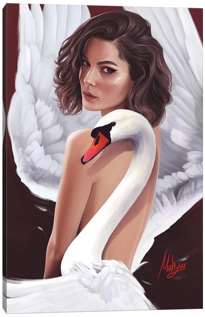 Swan Canvas Art Print - Mahyar Kalantari