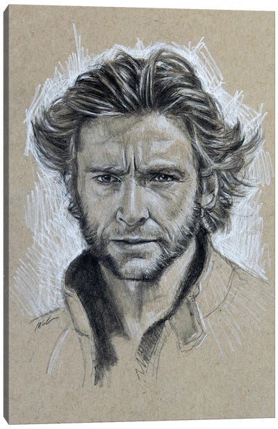 Hugh Jackman Canvas Art Print - Marc Lehmann