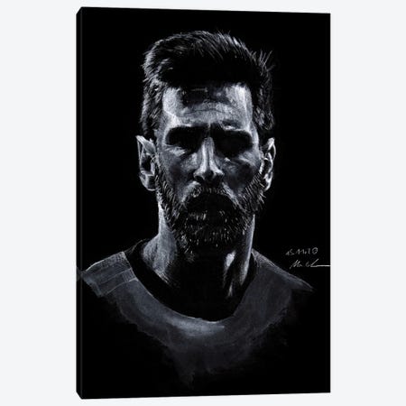 Leo Messi Canvas Print #MHZ11} by Marc Lehmann Canvas Artwork