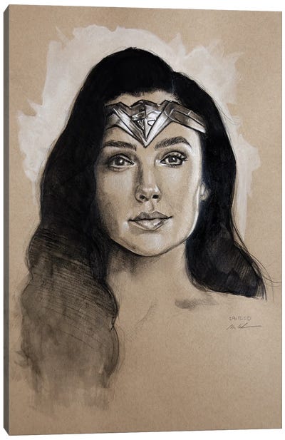 Gal Gadot Canvas Art Print - Wonder Woman