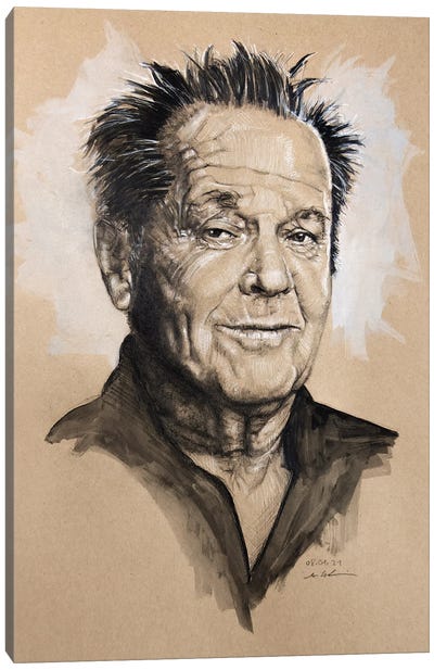 Jack Nicholson Canvas Art Print - Marc Lehmann