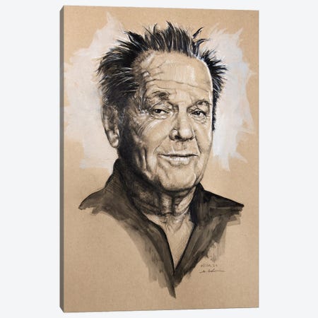 Jack Nicholson Canvas Print #MHZ18} by Marc Lehmann Canvas Artwork