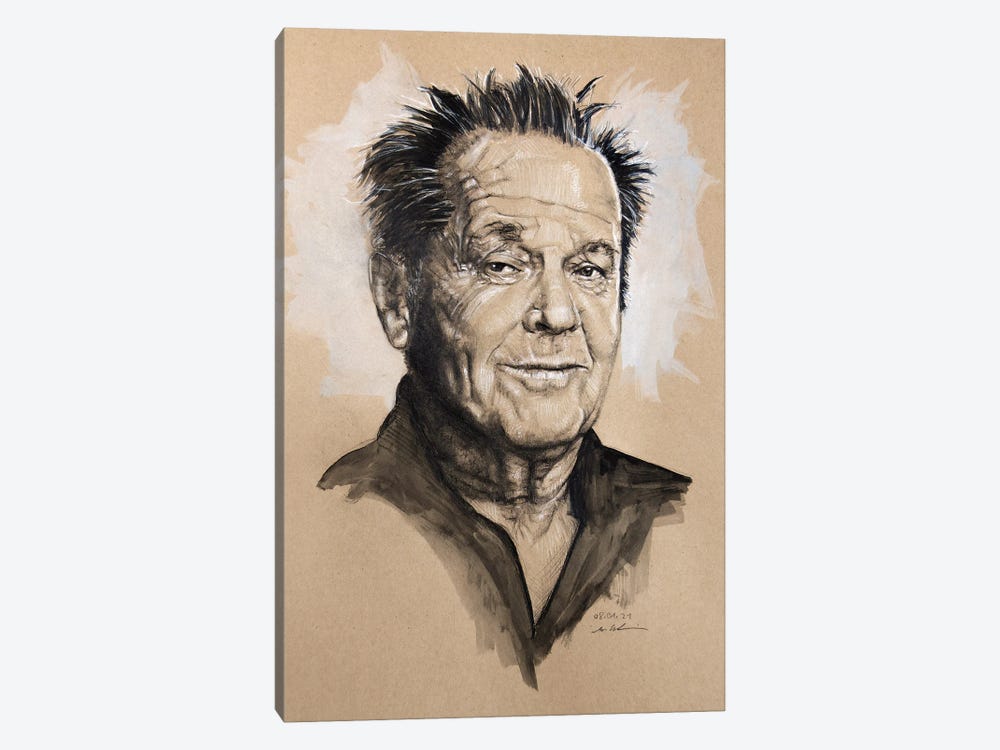 Jack Nicholson by Marc Lehmann 1-piece Canvas Art