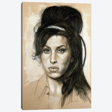 Amy Winehouse Canvas Print #MHZ20} by Marc Lehmann Canvas Print
