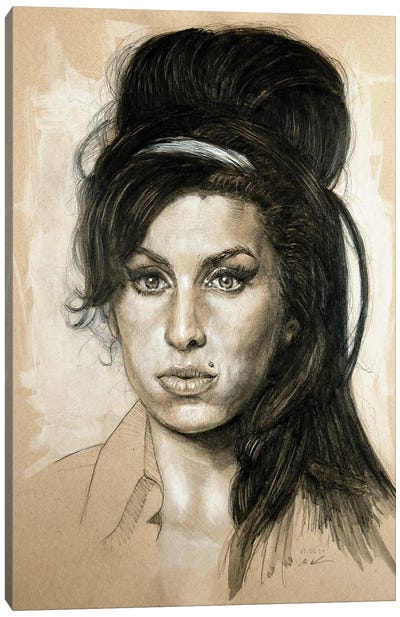 Amy Winehouse Canvas Art Print - Marc Lehmann