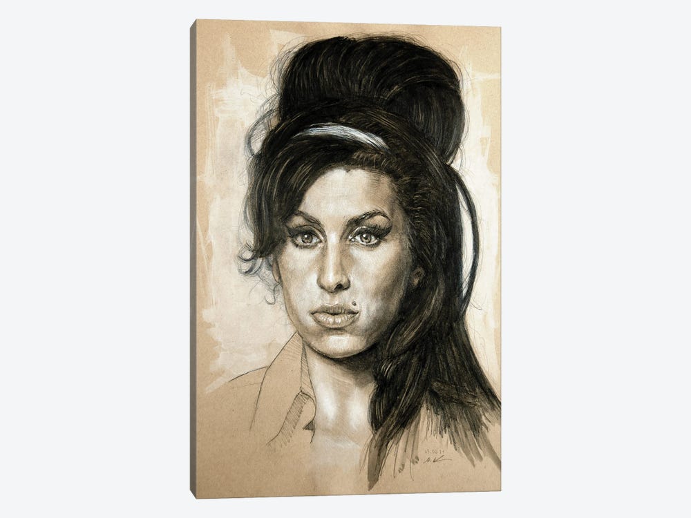 Amy Winehouse by Marc Lehmann 1-piece Canvas Art Print