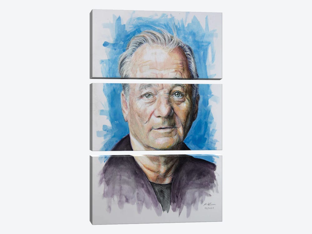 Bill Murray by Marc Lehmann 3-piece Canvas Artwork