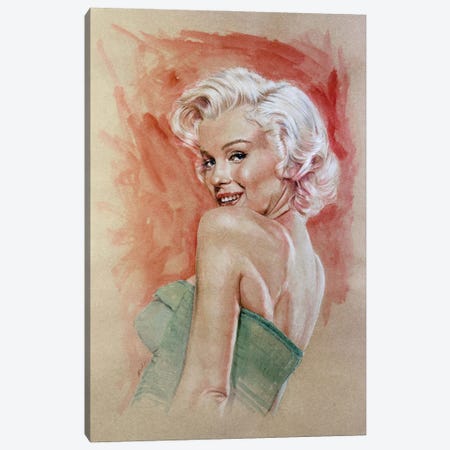 Marilyn Monroe Canvas Print #MHZ23} by Marc Lehmann Art Print