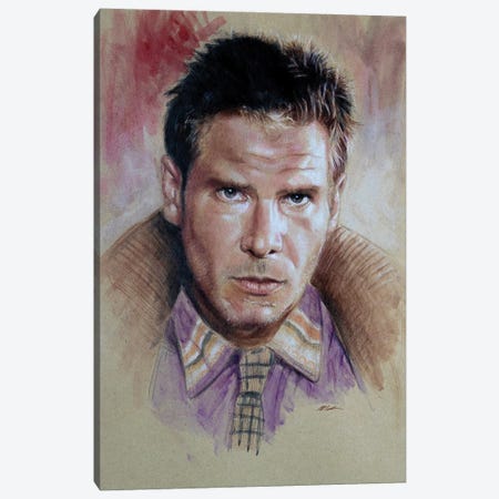 Harrison Ford Canvas Print #MHZ2} by Marc Lehmann Art Print