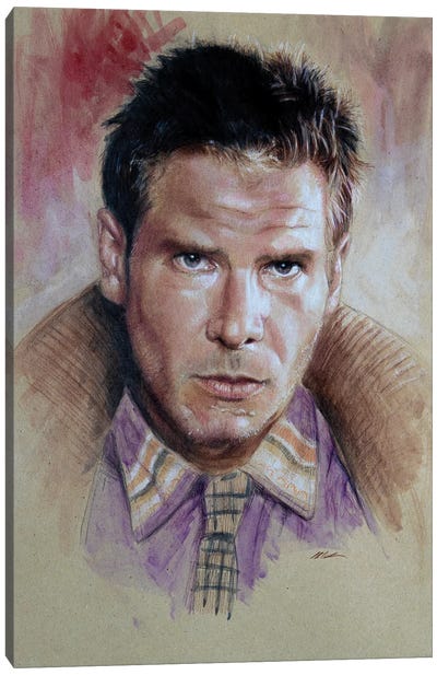 Harrison Ford Canvas Art Print - Marc Lehmann