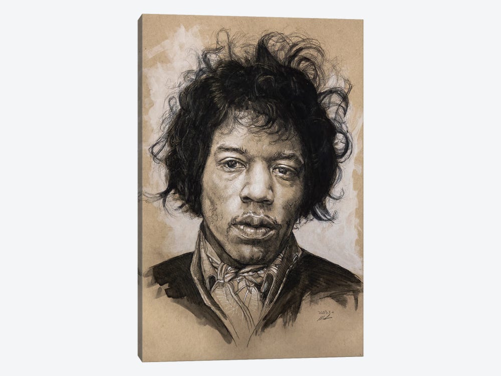 Jimi Hendrix by Marc Lehmann 1-piece Canvas Art
