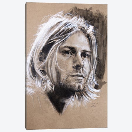 Kurt Cobain Canvas Print #MHZ31} by Marc Lehmann Canvas Art