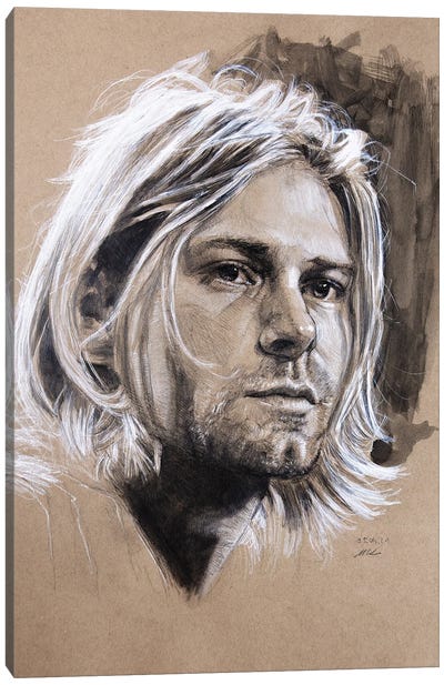 Kurt Cobain Canvas Art Print - Marc Lehmann