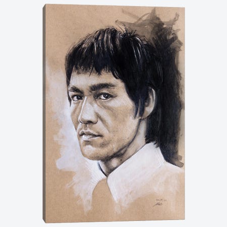 Bruce Lee Canvas Print #MHZ32} by Marc Lehmann Canvas Wall Art