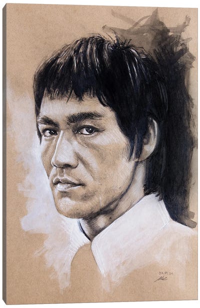 Bruce Lee Canvas Art Print - Marc Lehmann