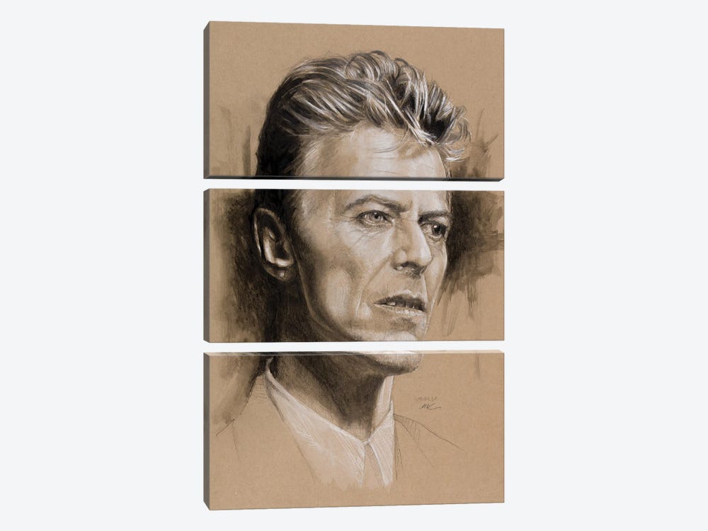 David Bowie by Marc Lehmann 3-piece Canvas Wall Art