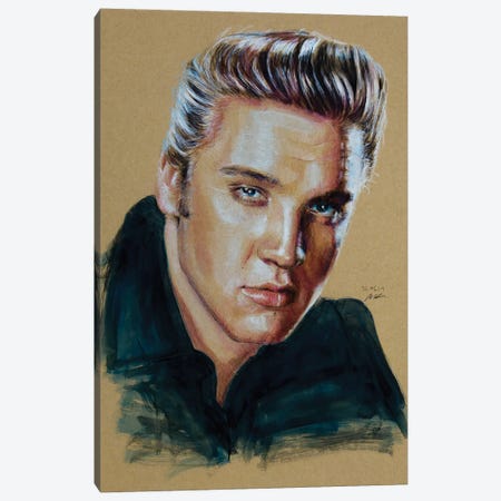 Elvis Presley Canvas Print #MHZ37} by Marc Lehmann Art Print