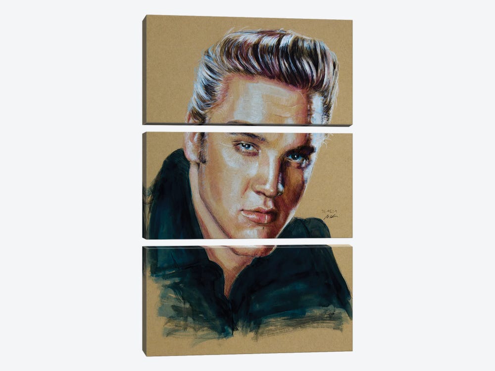 Elvis Presley by Marc Lehmann 3-piece Canvas Art Print