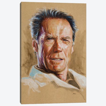 Clint Eastwood Canvas Print #MHZ39} by Marc Lehmann Canvas Artwork