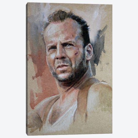 Bruce Willis Canvas Print #MHZ3} by Marc Lehmann Canvas Art Print