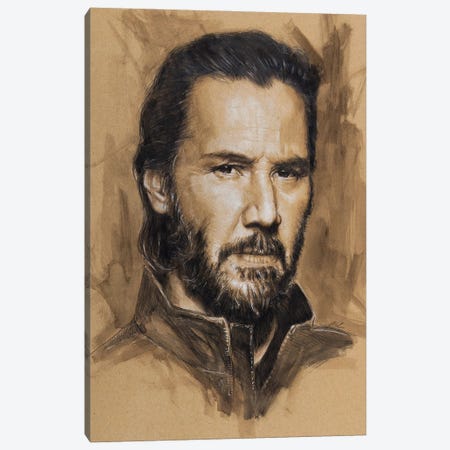 Keanu Reeves Canvas Print #MHZ45} by Marc Lehmann Canvas Wall Art