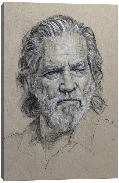 Jeff Bridges Canvas Art Print - Marc Lehmann