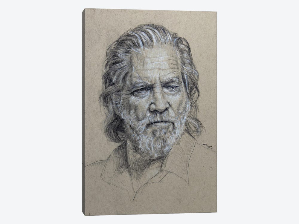 Jeff Bridges by Marc Lehmann 1-piece Canvas Artwork