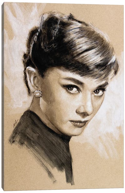 Audrey Hepburn Canvas Art Print - Marc Lehmann