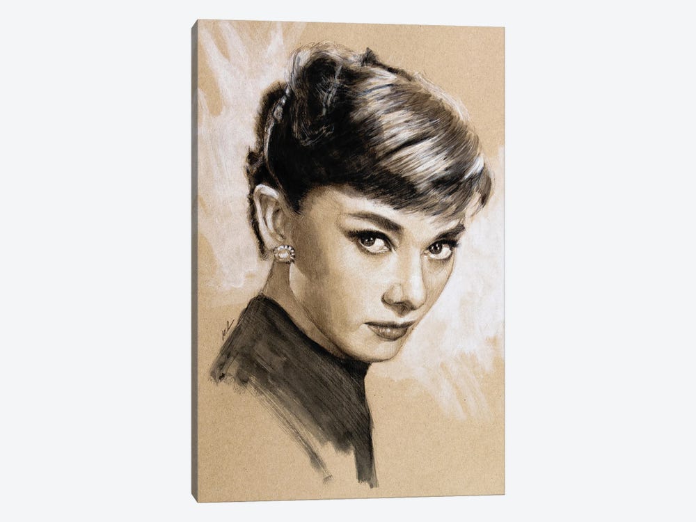 Audrey Hepburn by Marc Lehmann 1-piece Canvas Art