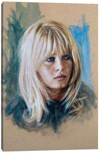 Brigitte Bardot Canvas Art Print - Marc Lehmann
