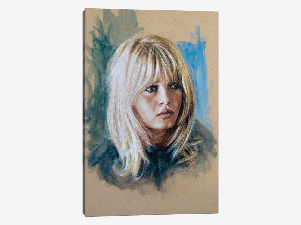 Brigitte Bardot by Marc Lehmann 1-piece Canvas Wall Art
