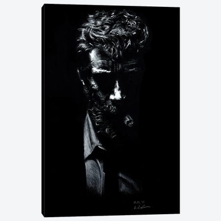 Hugh Jackman - On Black Canvas Print #MHZ6} by Marc Lehmann Canvas Wall Art