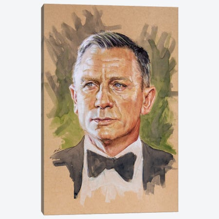 Daniel Craig Canvas Print #MHZ8} by Marc Lehmann Art Print