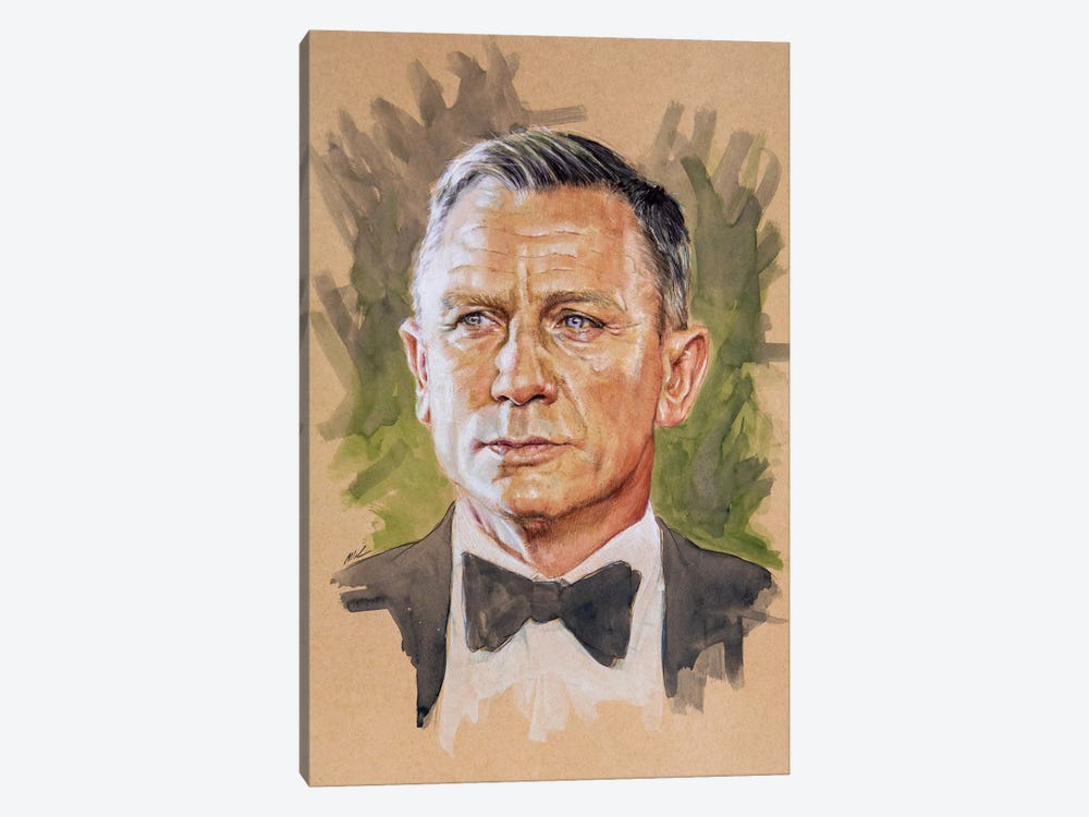 Daniel Craig by Marc Lehmann 1-piece Canvas Art Print