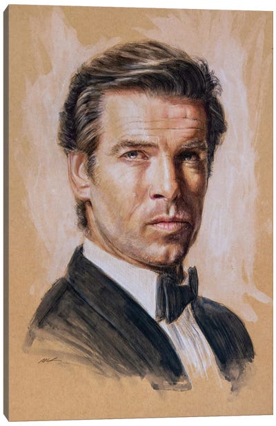 Pierce Brosnan Canvas Art Print - James Bond