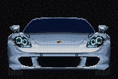 Carrera GT by Cristian Mielu framed canvas print