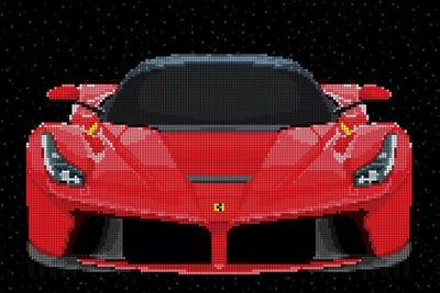 La Ferrari by Cristian Mielu framed canvas print