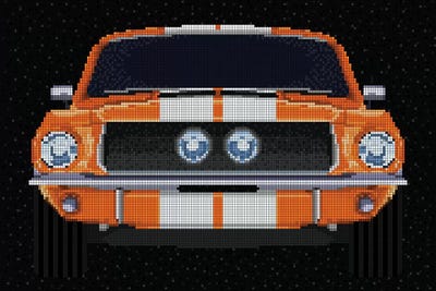 '67 Mustang by Cristian Mielu framed canvas print