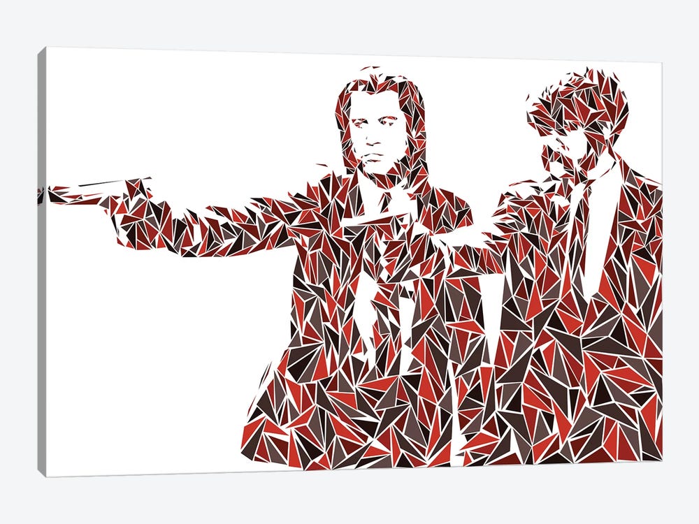 Pulp Fiction - Two Pistols by Cristian Mielu 1-piece Canvas Wall Art