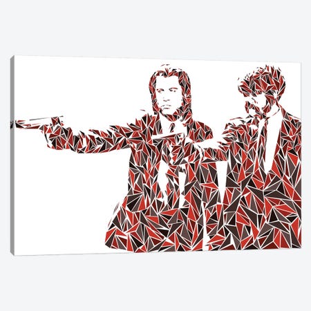 Pulp Fiction - Two Pistols Canvas Print #MIE133} by Cristian Mielu Canvas Wall Art