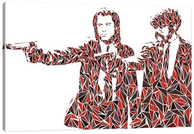 Pulp Fiction - Two Pistols Canvas Art Print - John Travolta